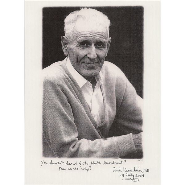 Jack Kevorkian Signed Photograph