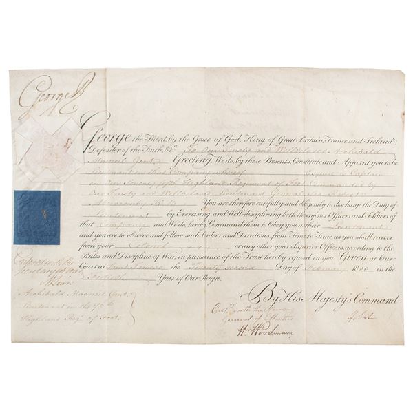 King George III Document Signed