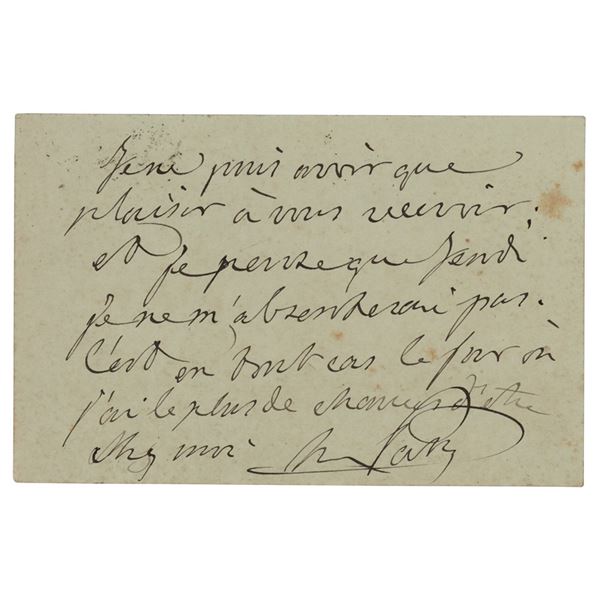 Frederic Passy Autograph Letter Signed