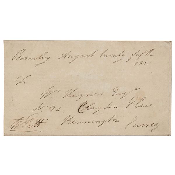 William Pitt, the Younger Franked Mailing Envelope Panel