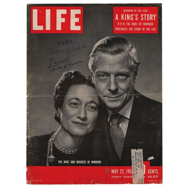 Duke and Duchess of Windsor Signed Magazine Cover