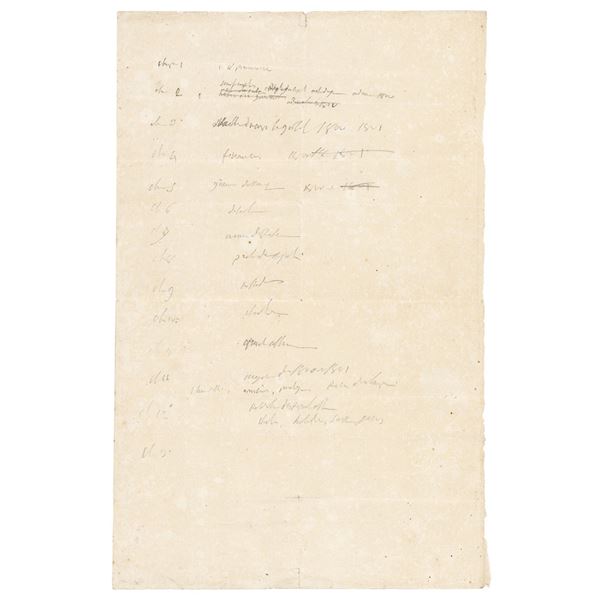 Napoleon Bonaparte Handwritten Manuscript