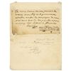 Image 1 : Anne Hilarion de Tourville Autograph Note Signed