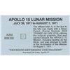 Image 1 : Apollo 15 Pencil Mark