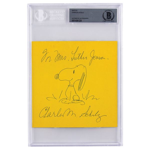 Charles Schulz Signed Sketch