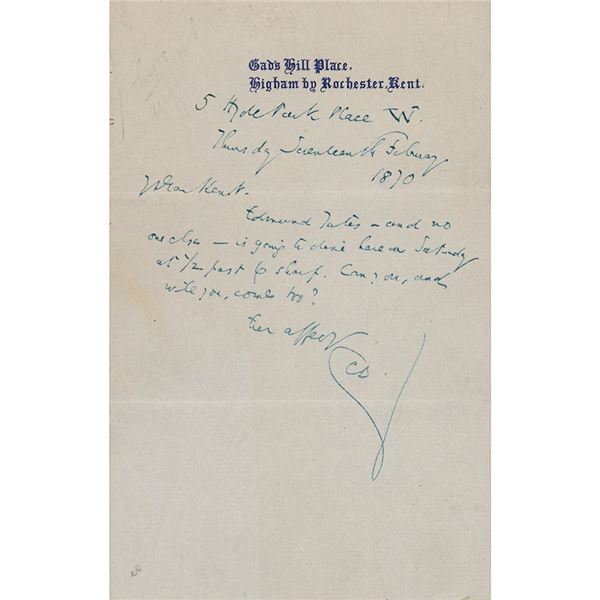 Charles Dickens Autograph Letter Signed