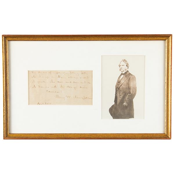 Henry Wadsworth Longfellow Autograph Quotation Signed