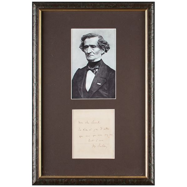 Hector Berlioz Autograph Note Signed