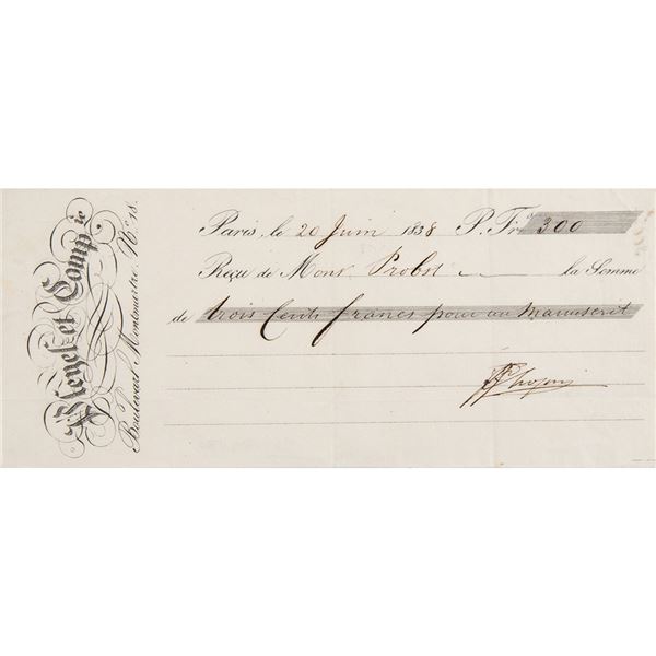 Frederic Chopin Document Signed