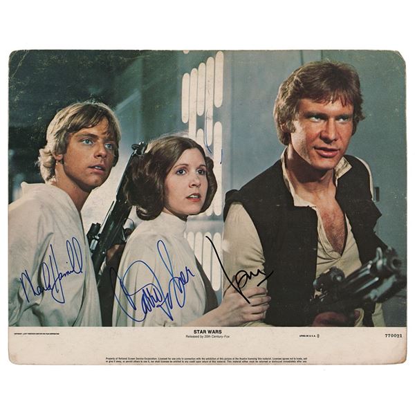 Star Wars Signed Lobby Card