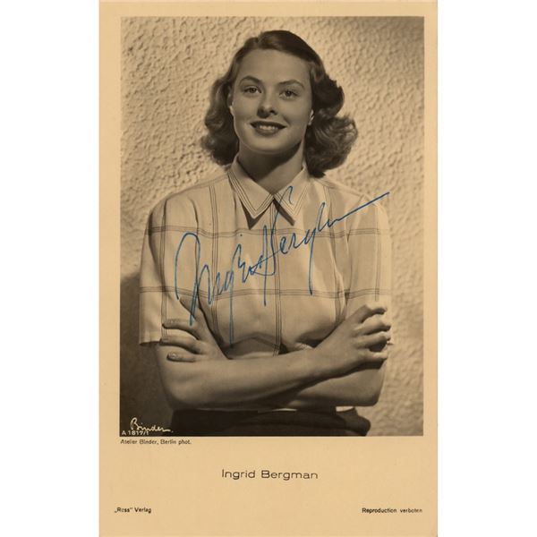 Ingrid Bergman Signed Photograph