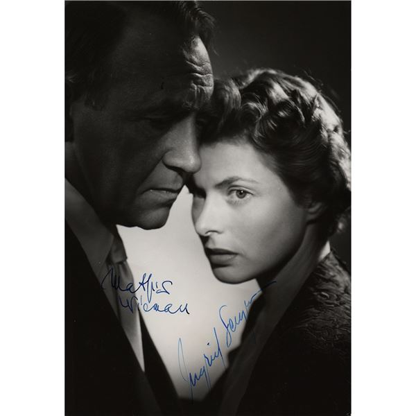 Ingrid Bergman and Mathias Wieman Signed Photograph