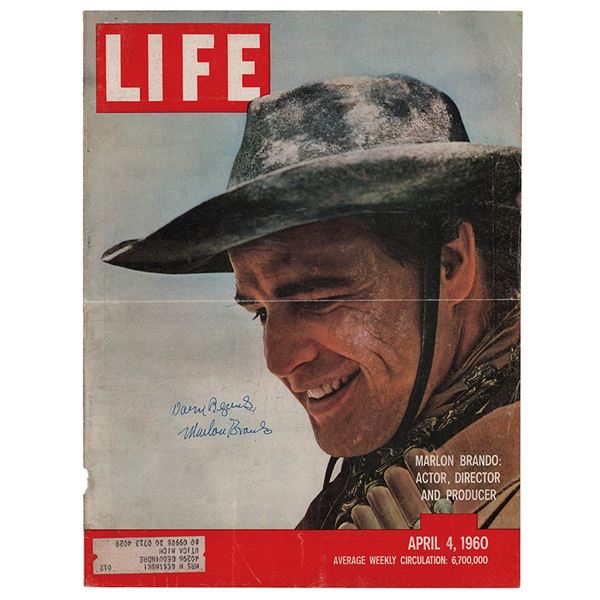 Marlon Brando Signed Magazine Cover