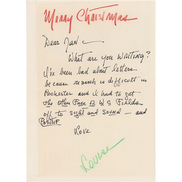 Louise Brooks Autograph Letter Signed