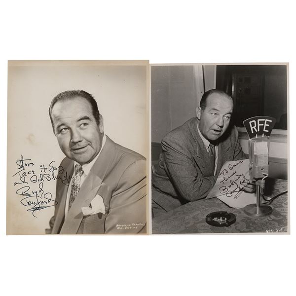 Broderick Crawford (2) Signed Photographs