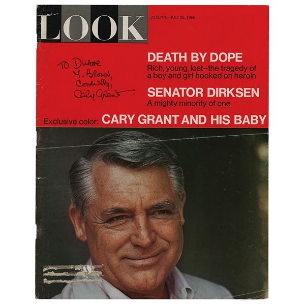 Cary Grant Signed Magazine Cover