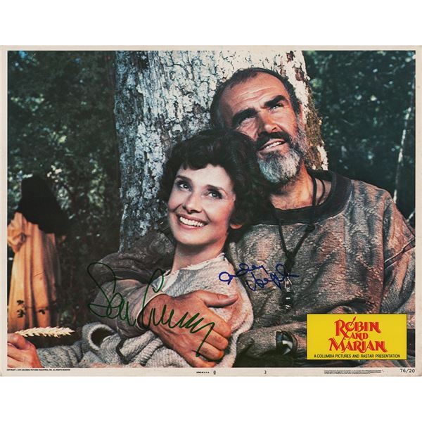 Audrey Hepburn and Sean Connery Signed Lobby Card