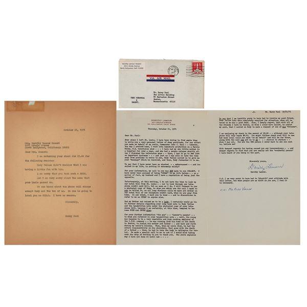 Dorothy Lamour Typed Letter Signed