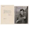 Image 1 : Tom Neal Signed Photograph and Typed Letter Signed