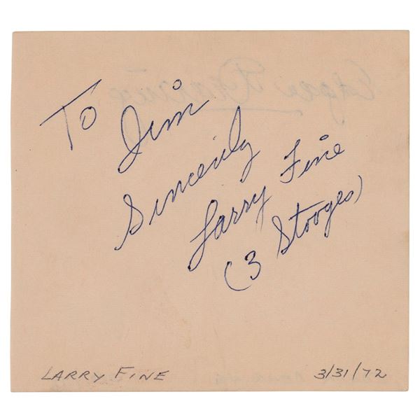 Three Stooges: Larry Fine Signature