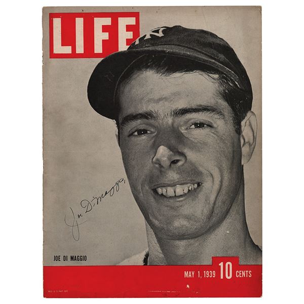 Joe DiMaggio Signed Magazine Cover