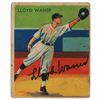 Image 1 : Lloyd Waner Signed 1934 Diamond Stars #16 Baseball Card