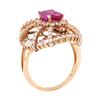 Image 4 : 3.52 ctw Rectangular Cushion Mixed Purple Sapphire And Baguette Cut (Tapered) Di
