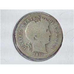 1911-S Barber Dime