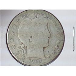 1909-O Barber Half Dollar