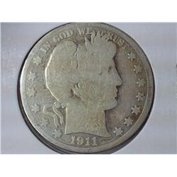 1911 Barber Half Dollar