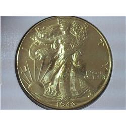 1946 Gold Plated Walking Liberty Half Dollar