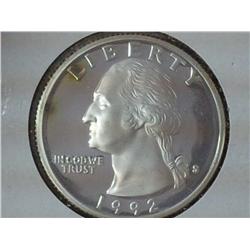1992-S Silver Washington Quarter (GEM Proof)
