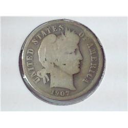 1907 Barber Dime