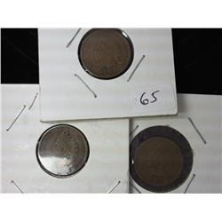 1901, 1903 And 1906 Indian Head Cents