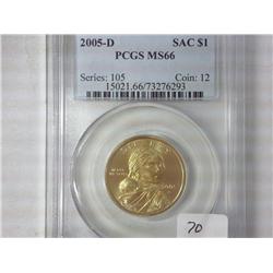 2005-D Sacagawea Dollar PCGS MS66
