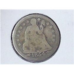 1854 With Arrows Seated Liberty Dime