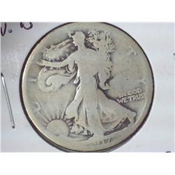 1917 Reverse D Walking Liberty Half Dollar