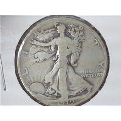 1919 Walking Liberty Half Dollar