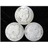 Image 1 : 3 Assorted Barber Quarters