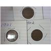 1901, 1902 And 1903 Indian Head Cents