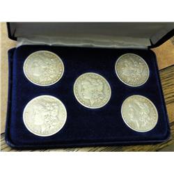 1879, 1884, 1889-O, 1890-O And 1891 Morgan $'s