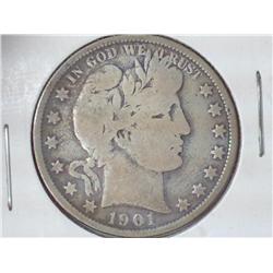 1901 Barber Half Dollar