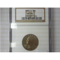 1989 Washington Quarter NGC MS64