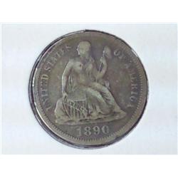 1890 Seated Liberty Dime (Full Liberty)