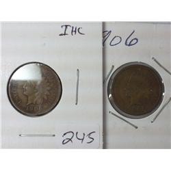 2-1906 Indian Head Cents