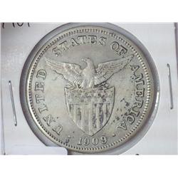 1909-S US/Philippines Silver Peso