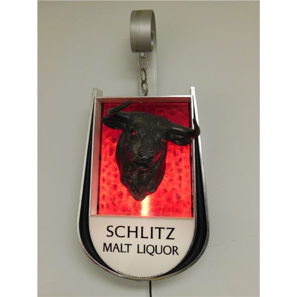 1972 Schlitz Malt Liquor Lighted Beer Sign Wall Art 3D