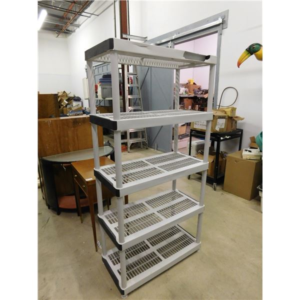 Plastic Shelving Unit Storage Adjustable 6ft x 3ft x 18"