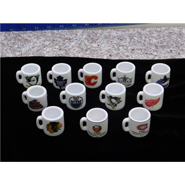 12 Mini Collector Mugs Cups NHL Teams