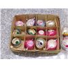 Image 2 : Lot of 22 Vintage Blown Glass Christmas Tree Ornaments Balls Mostly Pinks